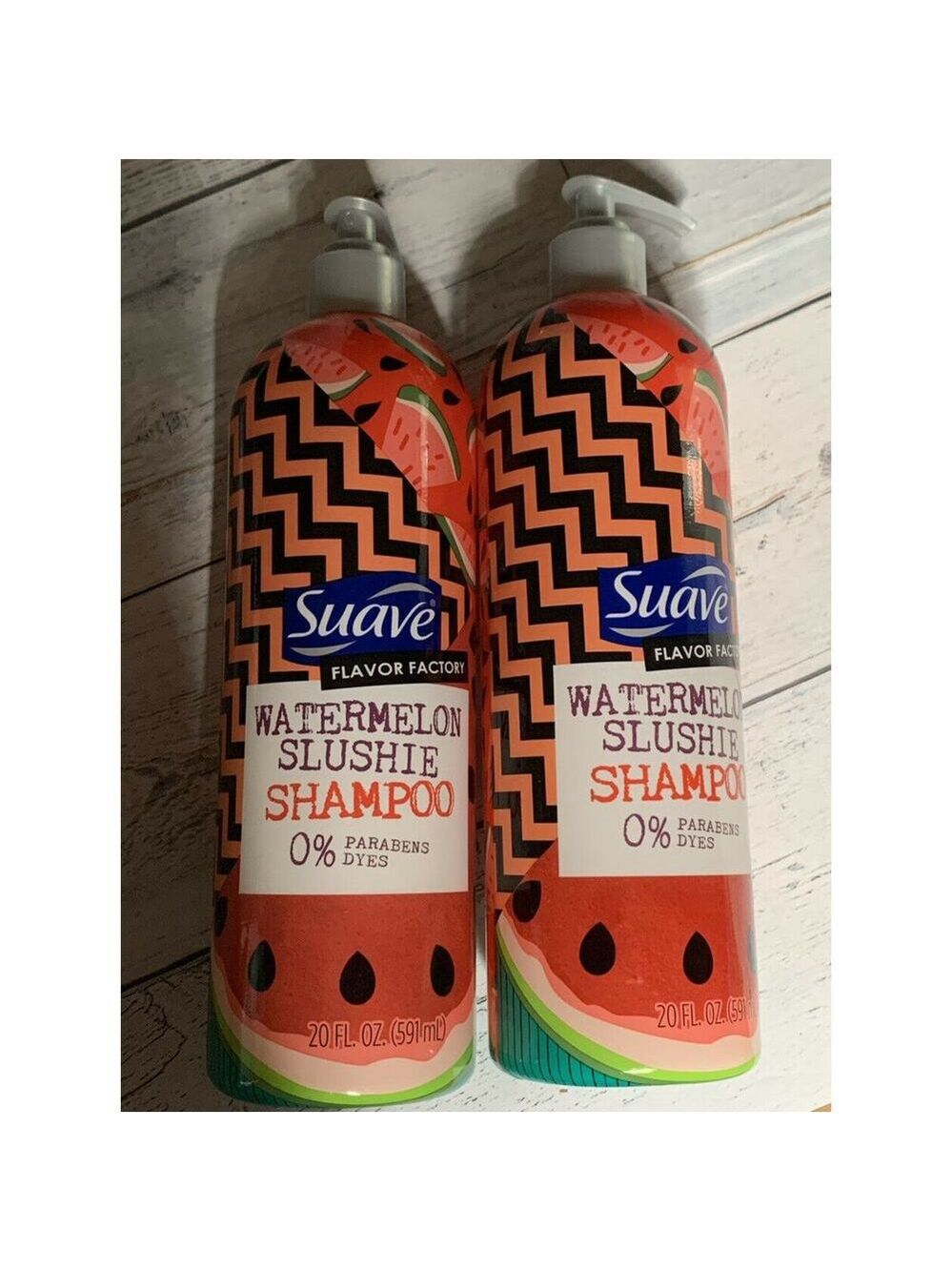 Suave Flavor Factory Watermelon Slushie Shampoo 2 Bottles 20 Oz LE New